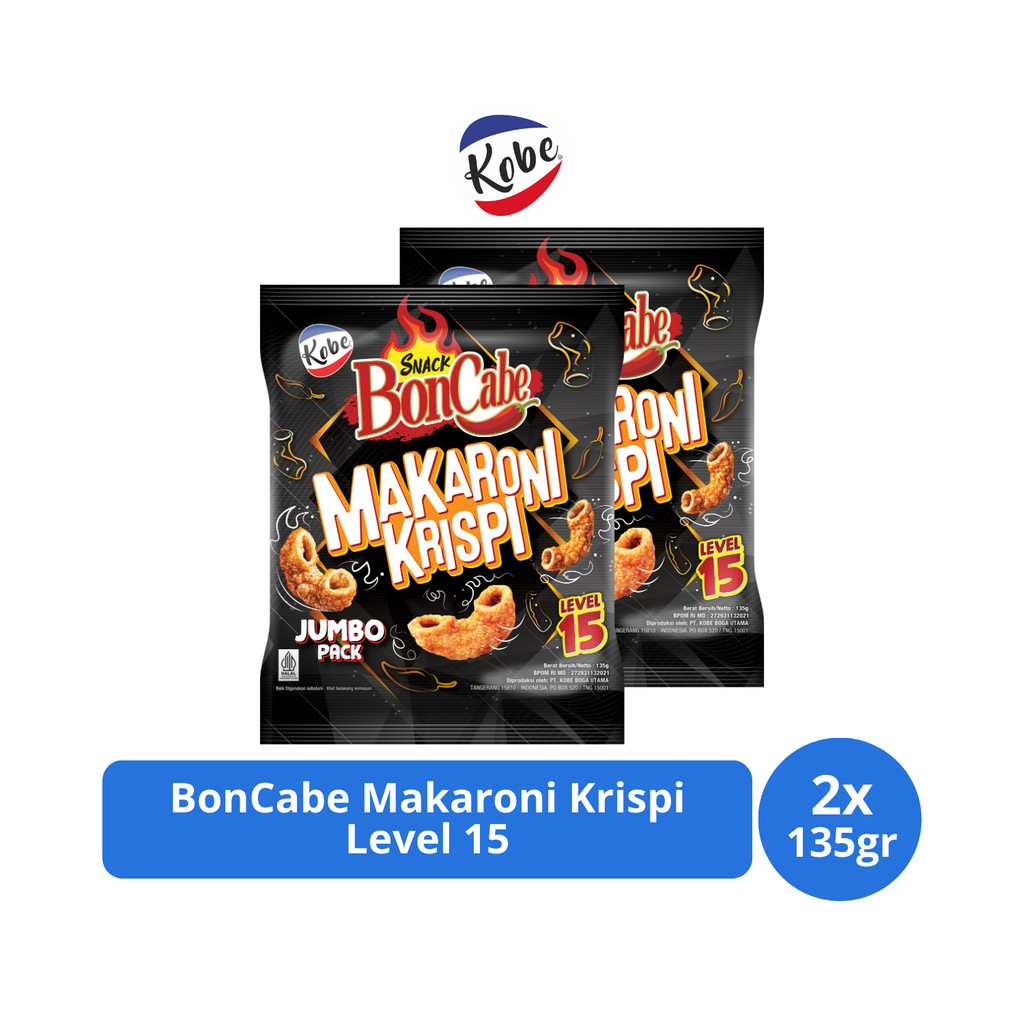 

Kobe BonCabe Makaroni Krispi Level 15 135gr x 2 pcs