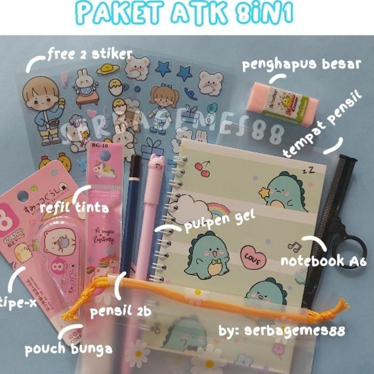 

Um57 serbagemes88 - SET ALAT TULIS 8 IN 1 LENGKAP KARAKTER / STATIONERY SET / ALAT TULIS SET / PAKET ATK AESTHETIC Berkualitas