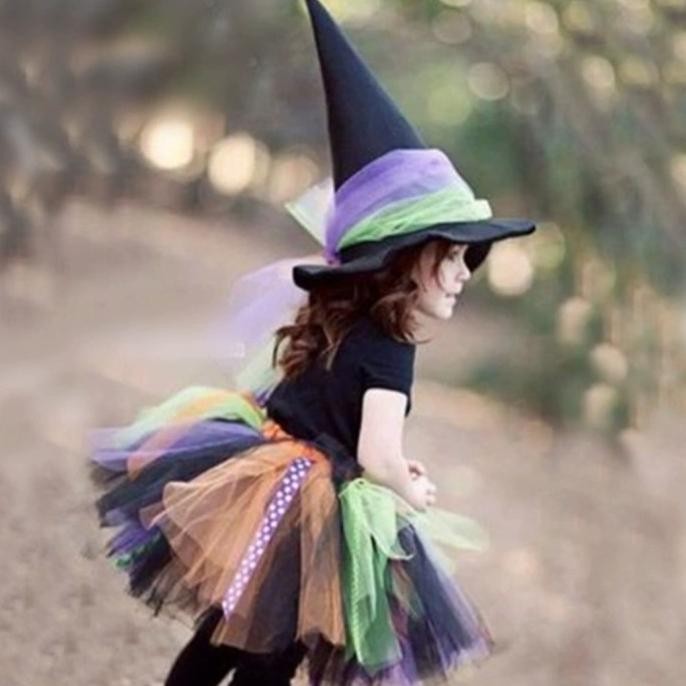 Terlaris Witch Rainbow Tutu Skirt Rok Tutu Penyihir Kostum Halloween Original