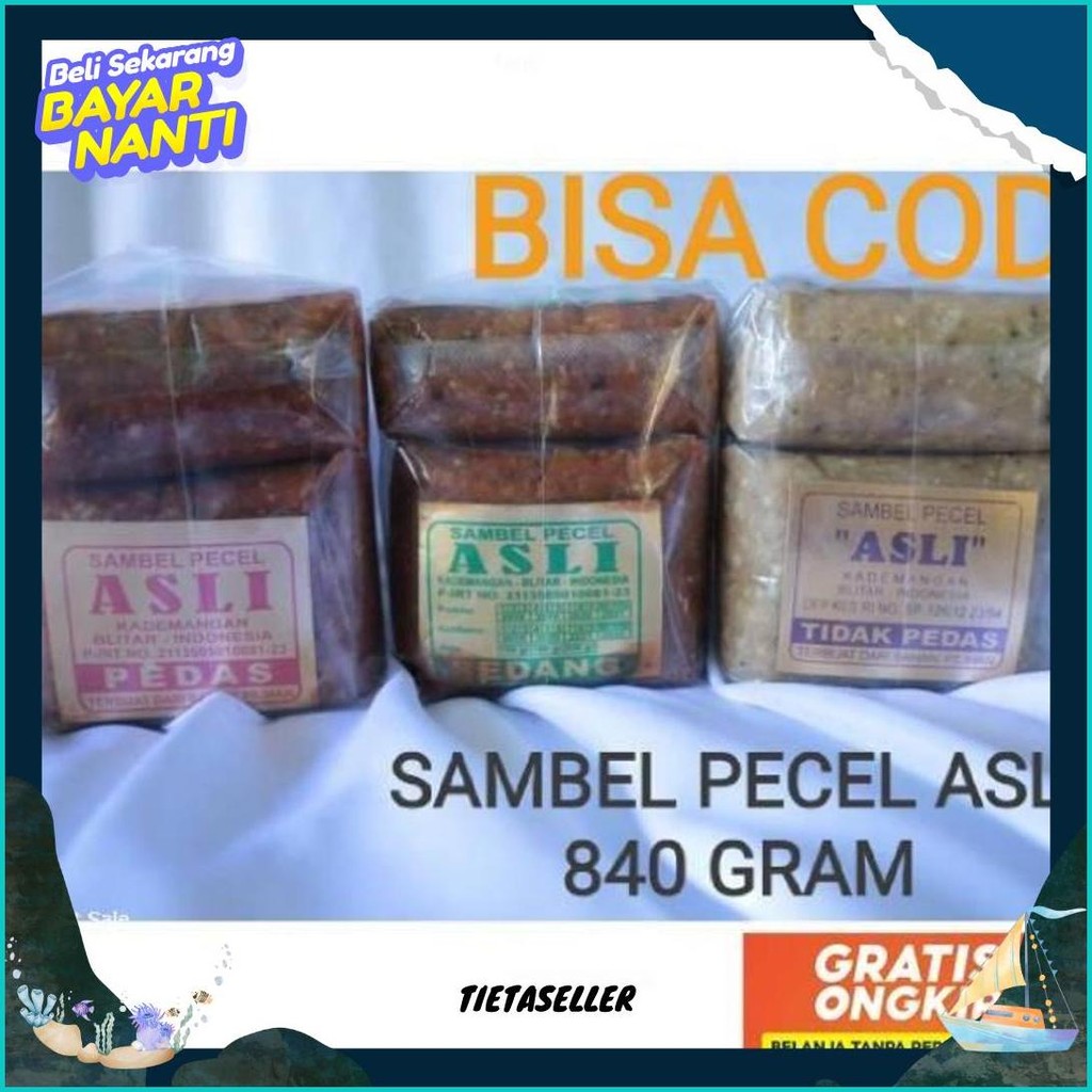 

Sambel Pecel Asli Blitar 840 Gram Cod