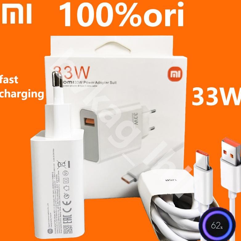 (POTONGAN HARGA) Charger Xiaomi original 100% fastcharging TYPE c Xiaomi Charger Xiaomi Original 100