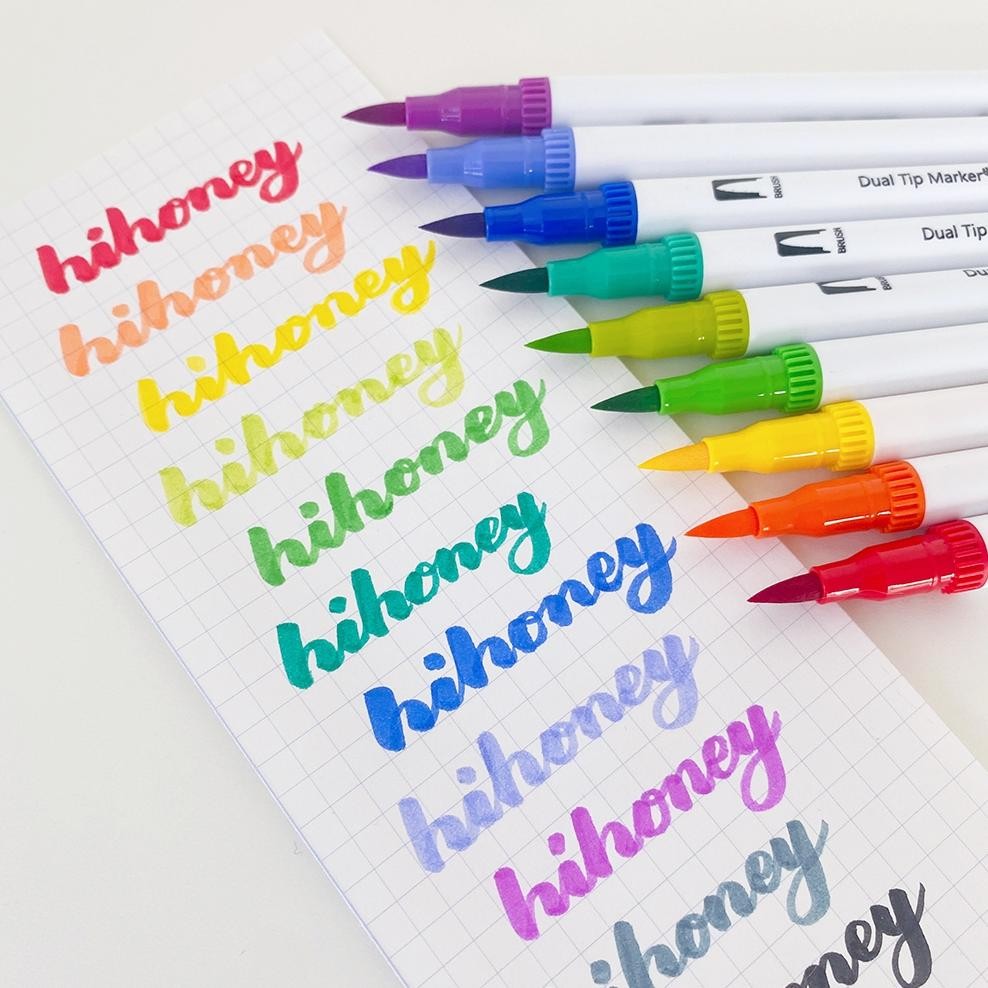 

Ez23 Winzige Set 12Pcs Brush Pen Dual Tip Calligraphy Brush Lettering Aesthetic Vintage Warna Warni Brush Marker Pena Kuas Warna Pulpen Pena Kaligrafi Coloring Markers Termurah