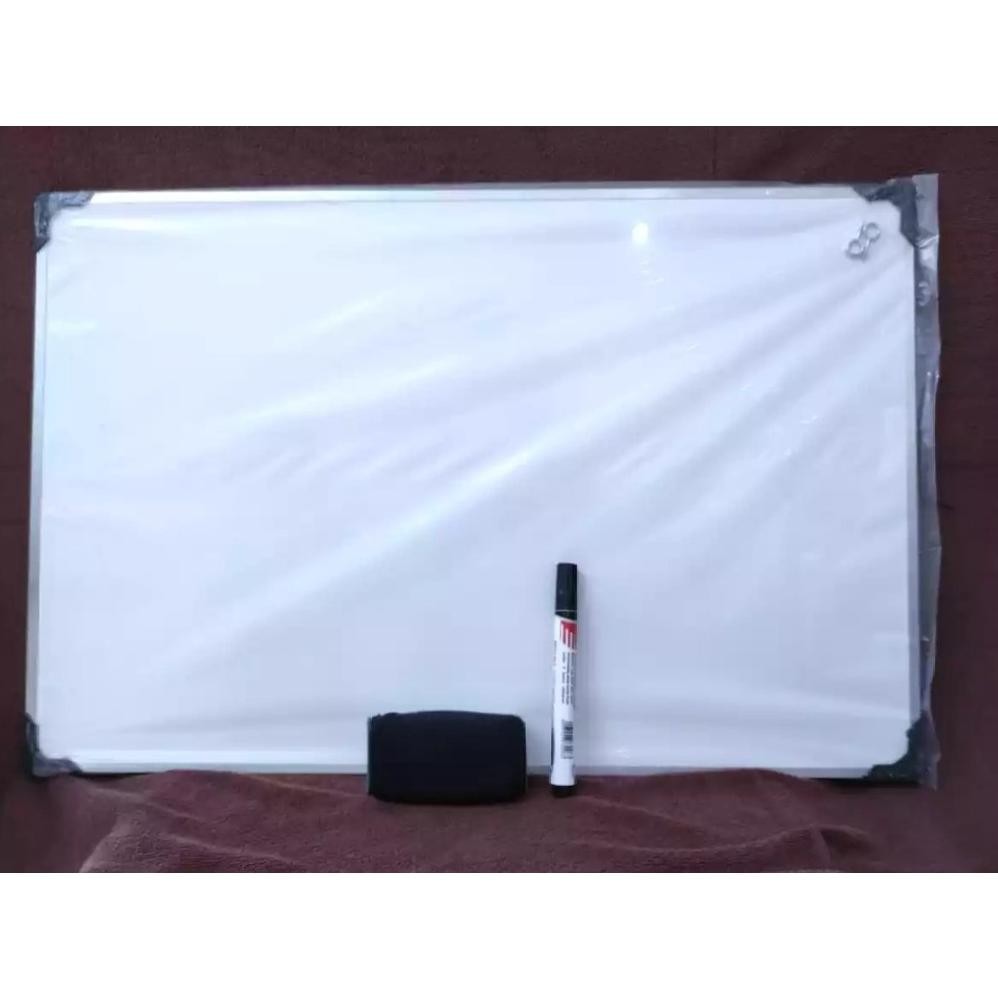 

aw-96 Papan Tulis Whiteboard 40x60 Free Spidol Dan Penghapus Bingkai Aluminium Termurah