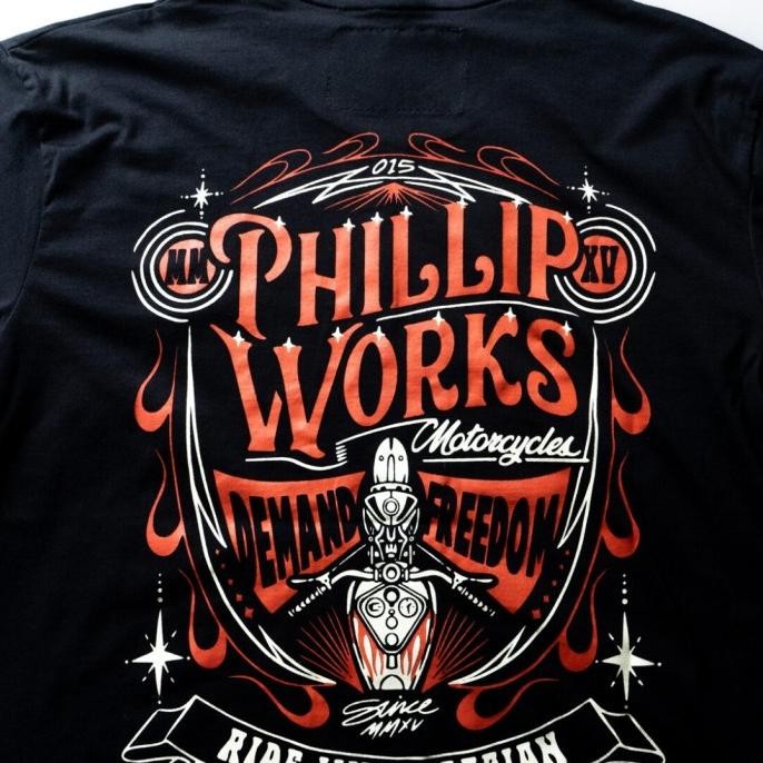 TSHIRT PRIA RIDE WITH PASSION | KAOS PHILLIP WORKS CASUAL ORIGINAL HF56