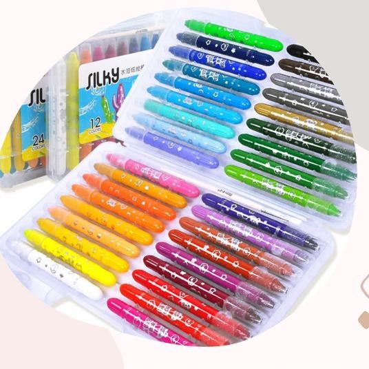 

Grasp Washable Silky Gel Crayon 12/24/36/48 Warna / Crayon Warna Anak