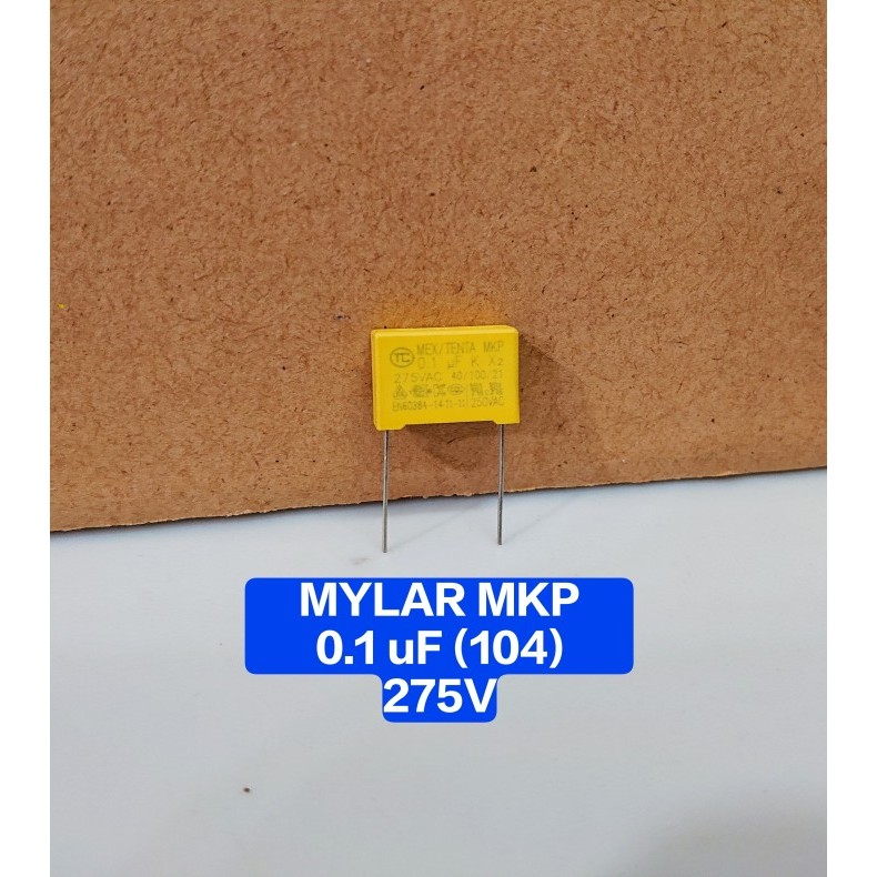 &<&<&<&] Mylar MKP Kuning 104 275V (100nF 275 Volt / 0.1uf 275Volt)