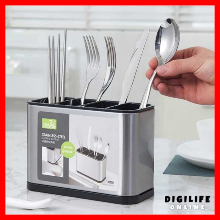 

Terbaru Rak Alat Makan Tempat Kotak Sendok Garpu Wadah Stainless Box Limited