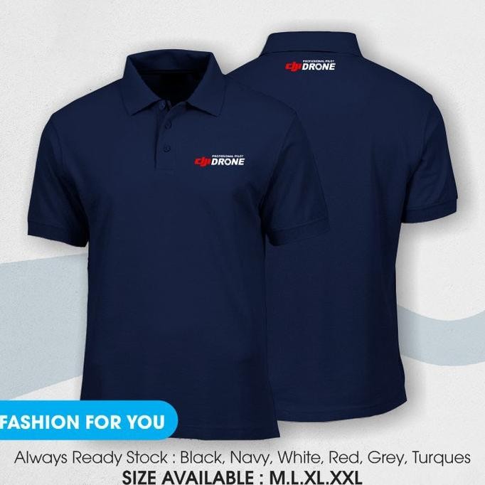 Kekinian Polo Shirt Dji Drone / Kaos Kerah Dji Drone Murah