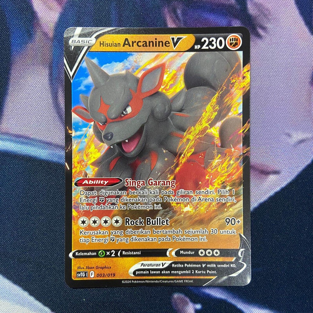 pokemon (ID) hisuian arcanine v - SVTG 003/019 - NO FOIL