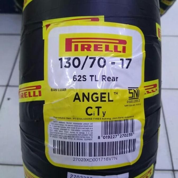 Ready Ban Pirelli Angel City Ukuran 130/70 Ing 17 Langsung Kirim