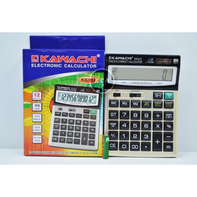 

Ur37 Kalkulator / Calculator KX-912 12 Digit Kawachi Termurah