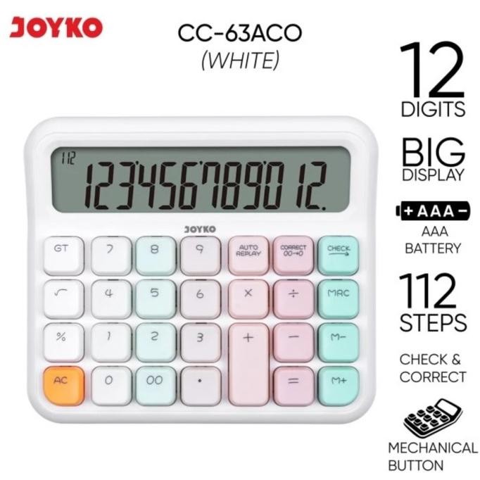 

CXV-38 Calculator / Kalkulator Joyko 12 Digit CC-63ACO Hemat