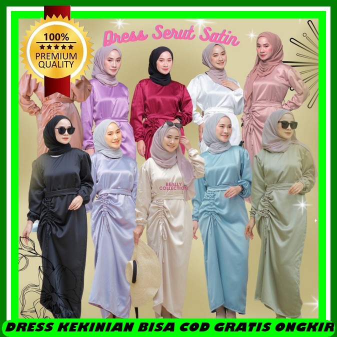 Dress Korean Style Hijab Dewasa Dres Elegan Driss Brokat Pesta Dress Muslimah Mewah Cantik Dan Kekin