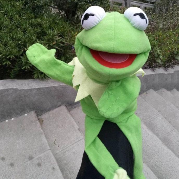 Boneka Tangan Boneka Kermit the Frog Hand Boneka Frog Kece 30cm