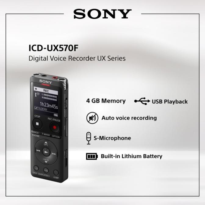 SONY ICD-UX570F Digital Voice Recorder / ICD UX570F / UX570 / UX-570