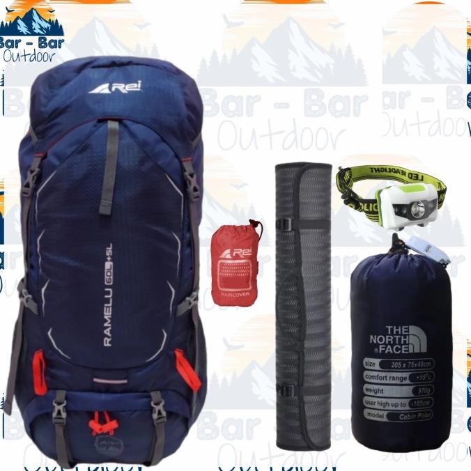 Paket Murah Peralatan Mendaki Tas Gunung Carrier Arei Rei Ramelu 60L