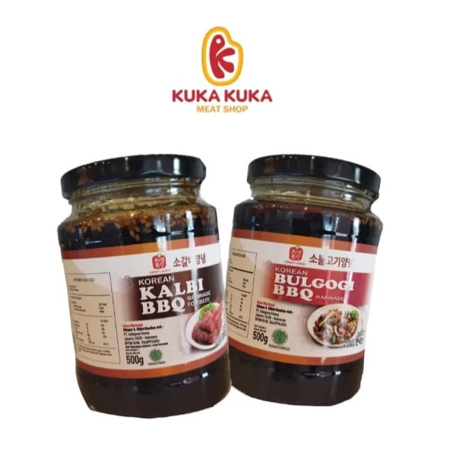 

Bestseller JINSUNG BBQ Korean Bulgogi & Kalbi BBQ / Marinasi Sauce 500gr Ready Stok