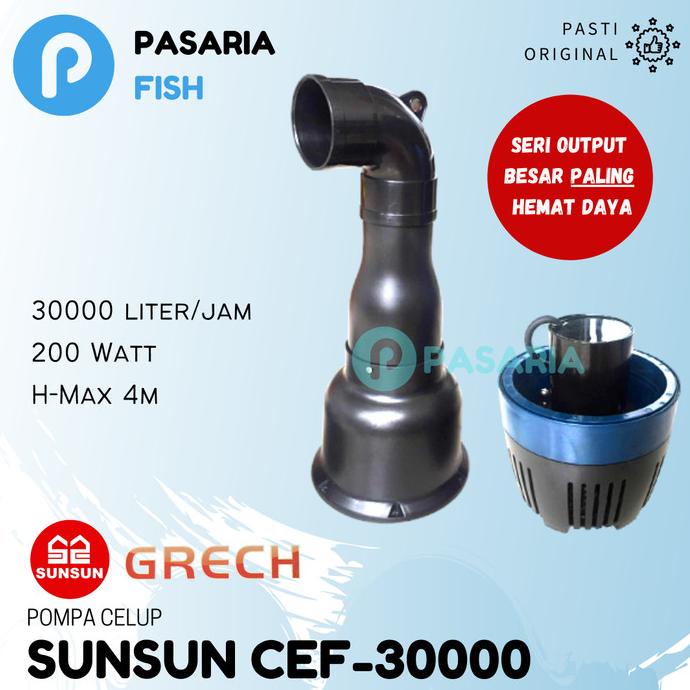 #@#@#@#@] SUNSUN GRECH CEF30000 30000 Lph Pompa Celup Kolam Output Tinggi Rendah