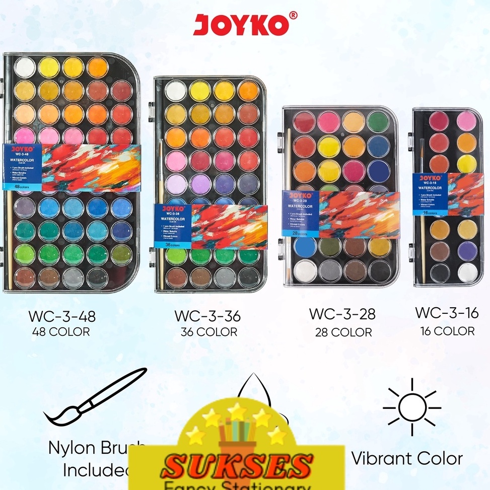 

jffv -23 Watercolor Set Cat Air Joyko WC-3 158