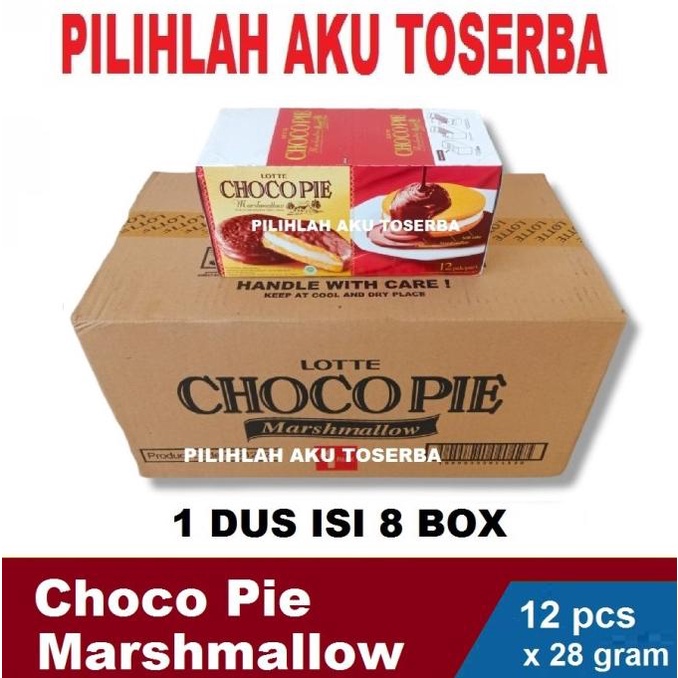 

LOTTE CHOCO PIE Marshmallow - ( HARGA 1 DUS ISI 8 BOX )