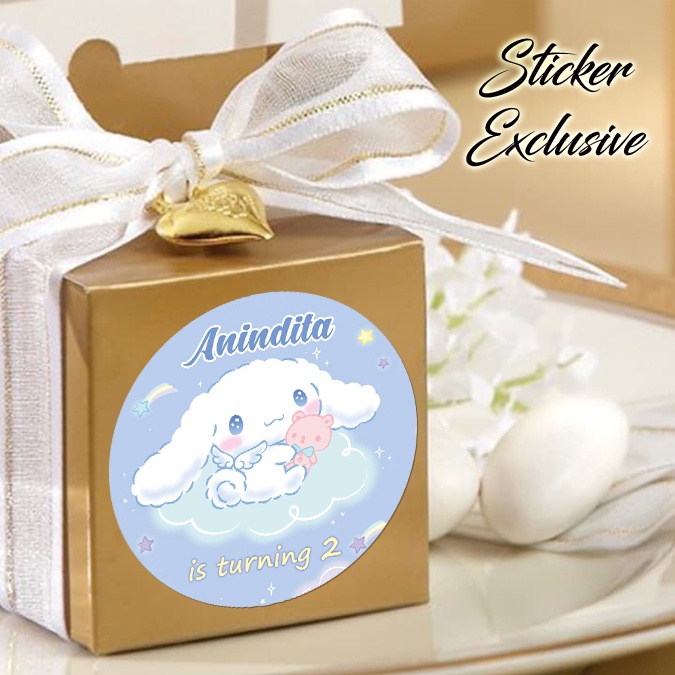 

50 STIKER / STICKER CINNAMOROLL 2-1 UTK BAG / BENTO / SOUVENIR ULTAH ULANG TAHUN