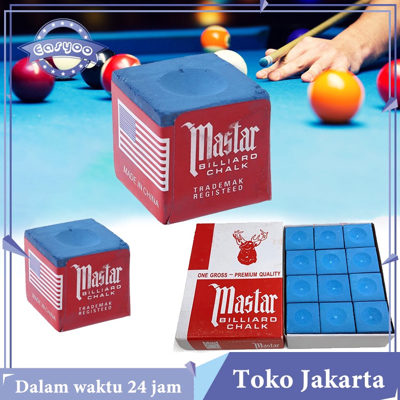 [CODEBARANG109DEH] [Ready] Kapur Master 12pcs Chalk Billiard Kapur Biliar Billiard Cuk Bilyard Good 