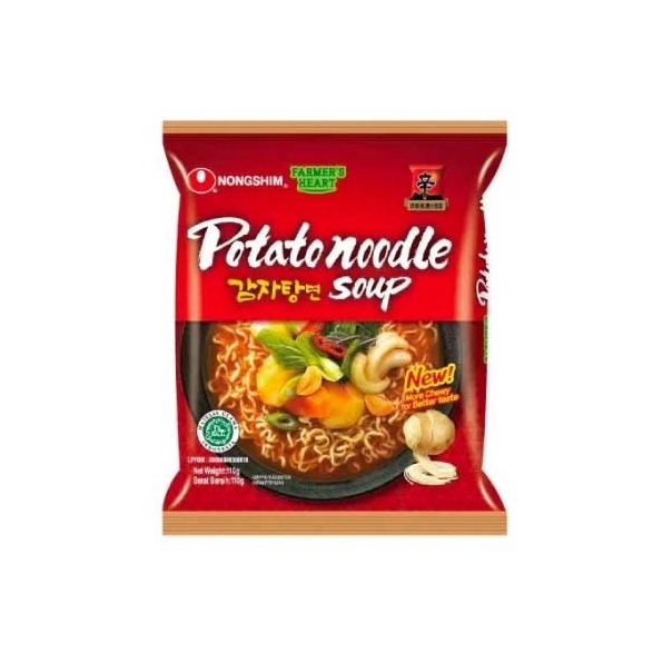 

↑❂❉ MIE INSTANT KUAH NONGSHIM POTATO NOODLE SOUP 110GR HALAL Exp. September 2023