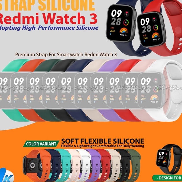 Star Seller. Strap Silikon Strap Tali Smartwatch for Redmi Watch 3 Mi Watch 3.