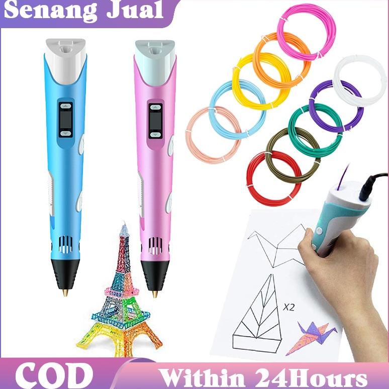

New Arrivals 3D Printing Pen Filament 3D Pen 10 Warna Bahan Tidak Beracun 3D Filament Making Doodle Arts&Crafts Nyp