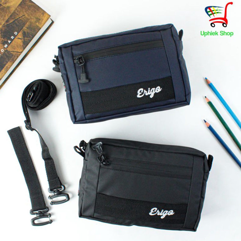 Miliki sekarang3u8Ti Clutch Pria Hand Bag Pria Wanita ERIGO Anti Air Pouch Tas Tangan Tas Selempang 