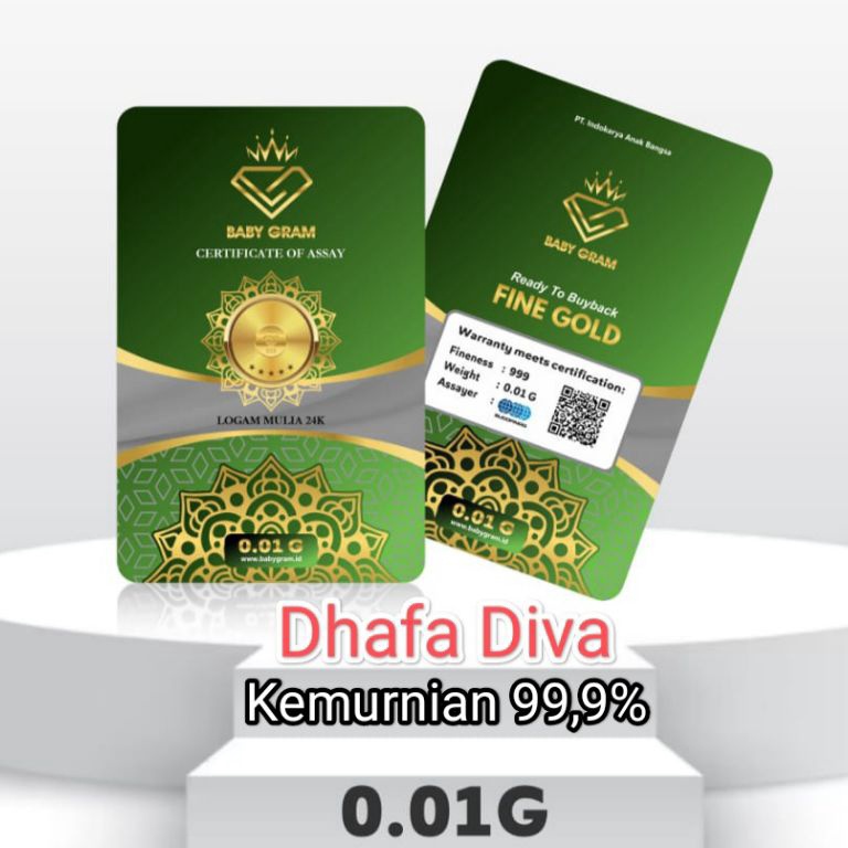 TermurahYy5Y9 Baby Gram Baby Gold 0.01 0,01 gram Emas Mini Gold Logam mulia 24 Karat