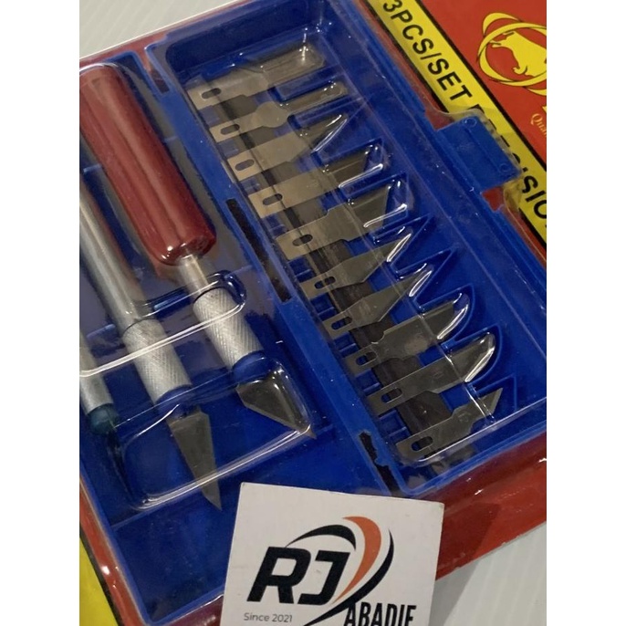 

Pisau Ukir Alat Pahat Kayu Craft Cutter Hobby Knife Set 13pcs Bison |Terlaris