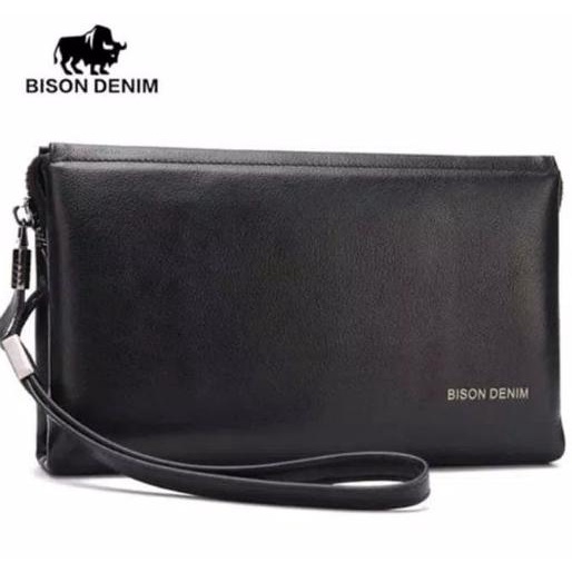 Bison Denim-Handbag Pria Clutch Bag Luxury (Bison N2257-2B)