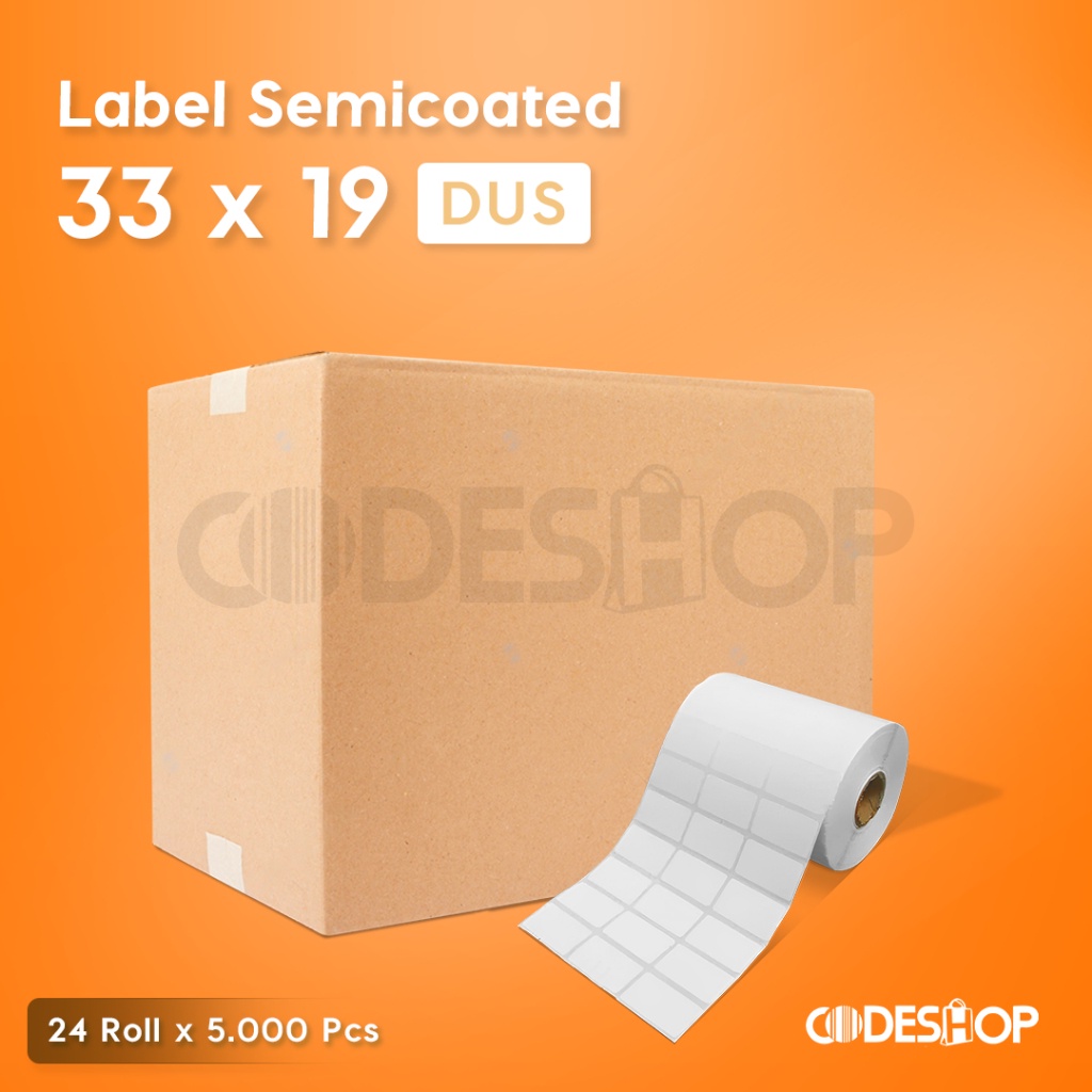 

1 Dus 24 Roll SC.33x19 Semicoated 33x19mm 5000 Pcs