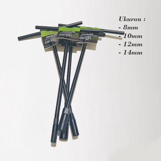Pr [COD] Paket Hemat Kunci T Panjang 4 PCS T8 T10 T12 T14 Tekiro Original ( kunci T pas set kunci T 