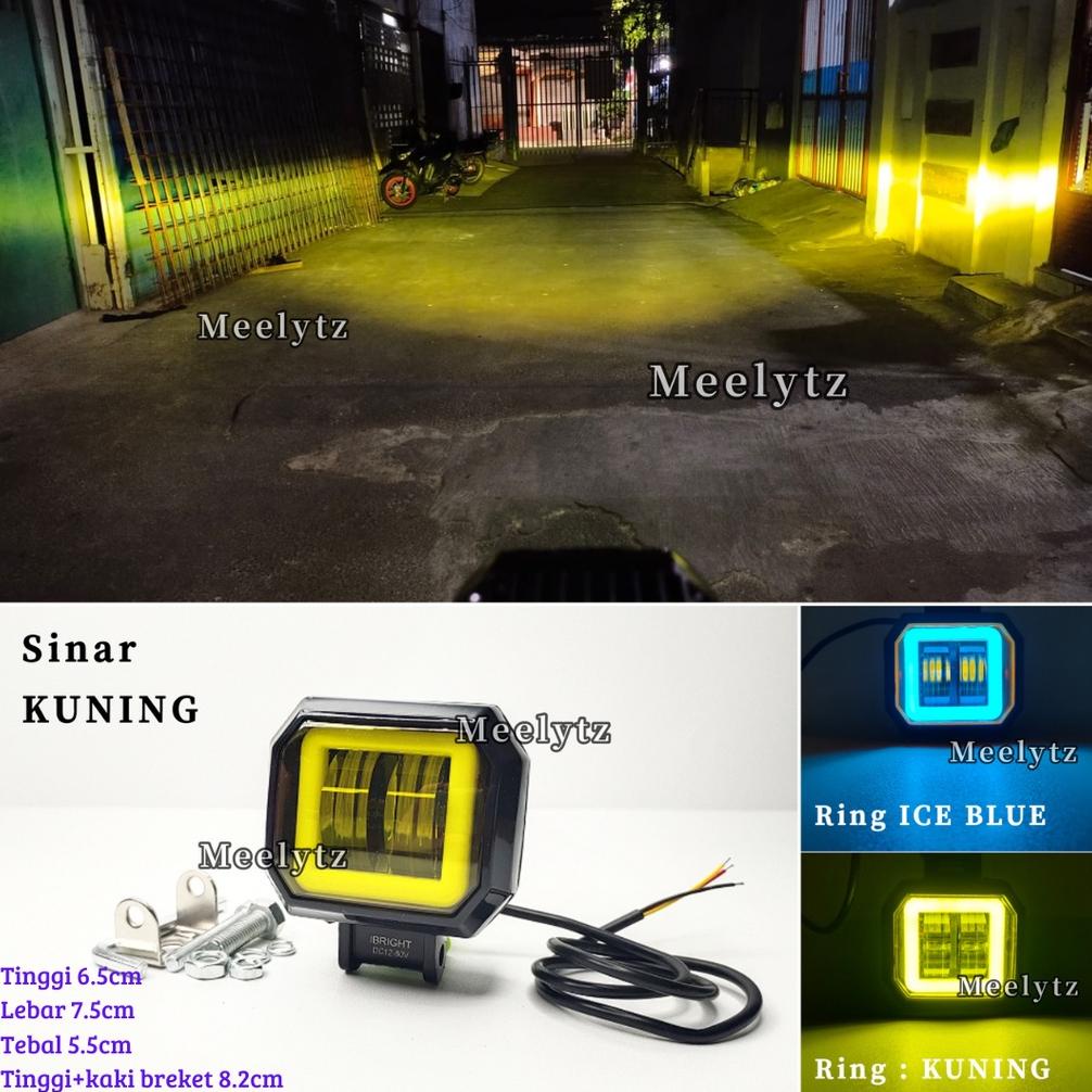 Type H Series Lampu Tembak Sorot Led Cwl 2 Mata Lensa 4D Kotak Cahaya Kuning 12-24V Angel Ice Blue