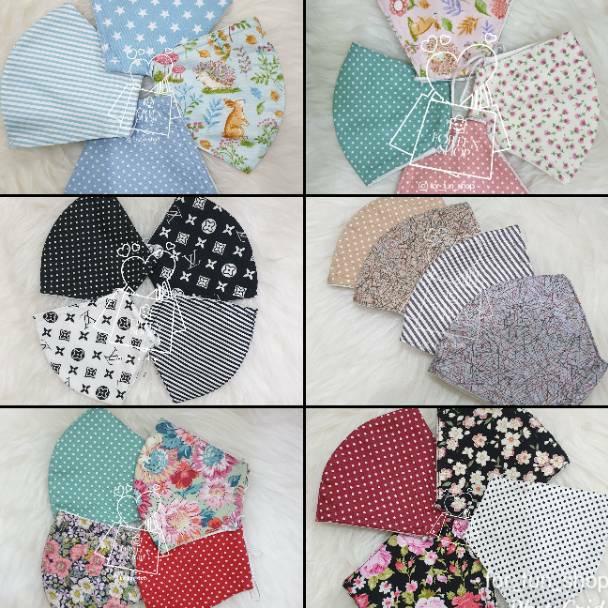 Potong Harga Masker Kain Katun Set (Dengan Kawat Penyangga Hidung)