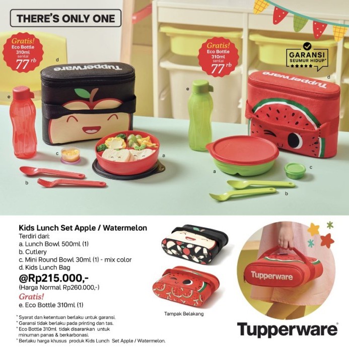 PROMO TUPPERWARE PINK SWEETY TEMPAT MAKAN ANAK BEST QUALITY