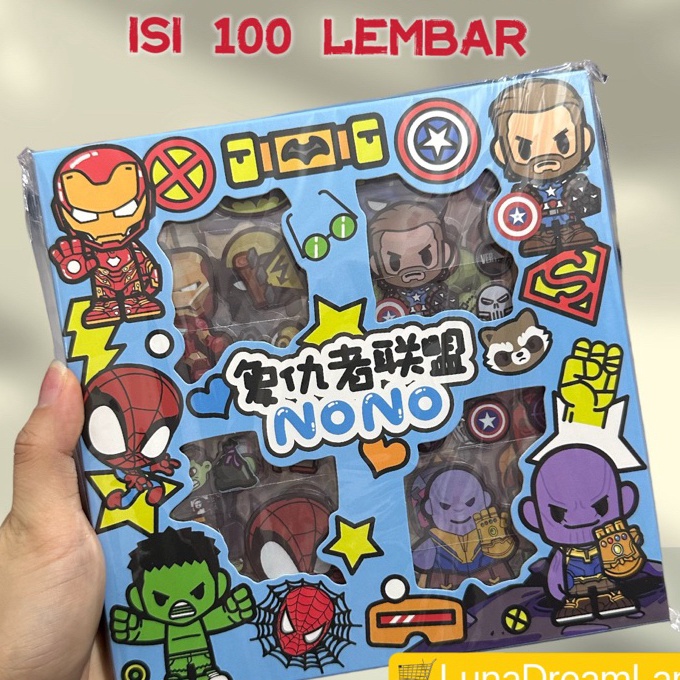 

[J☆/7B☆> Sticker SUPERHERO isi 100 Lembar / Stiker avangers / Stiker Superman / Stiker Spiderman / Stiker Superhero / Stiker Marvel top.produks.