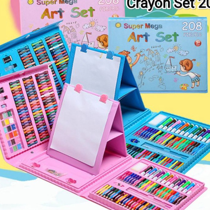 

[♪X/2W☆] ART SET 208 Pensil Warna Crayon Set 150pcs/Crayon Mewarnai 150 Warna aamanah..!