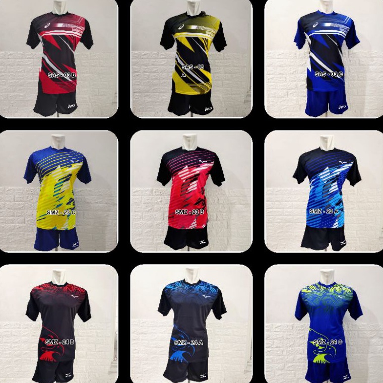 SV8QA Kostim voli celana voli baju voli kaos voli mizuno printing motif kepala elang size XXL ➭Ready