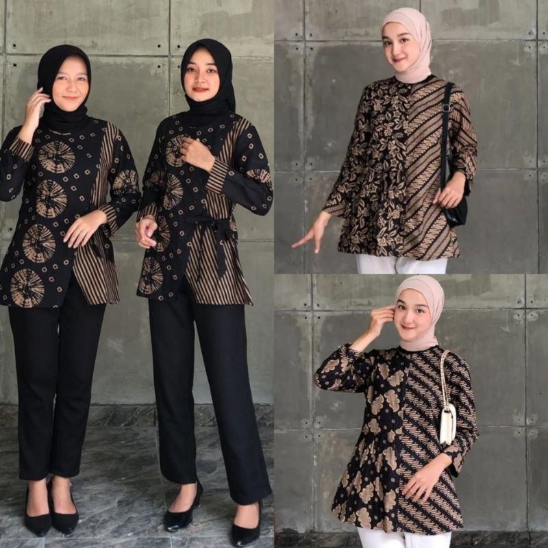 Batik Kantor Cewek Atasan Seragam