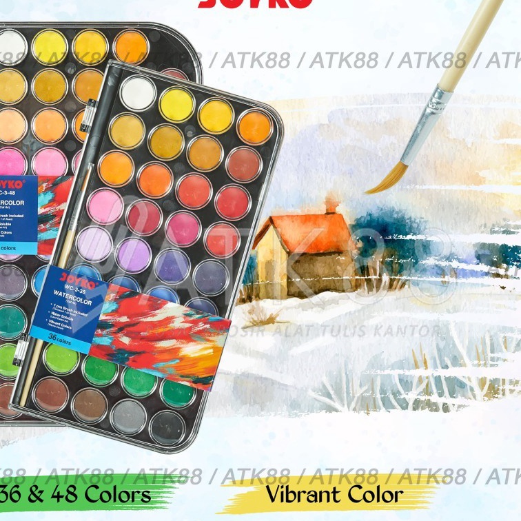 

[V-O❤✪6) Joyko Watercolour / Cat Air Block WC-3-36/ terviral.!