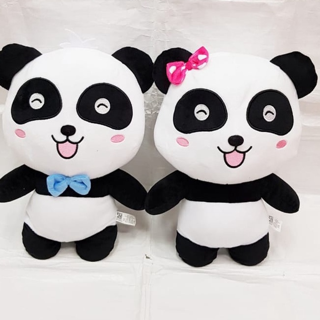 ★Scf Boneka Karakter Panda Standing Baby Bus Boneka Pasangan Lucu Imut Cocok Buat Kado Ulang Tahun P