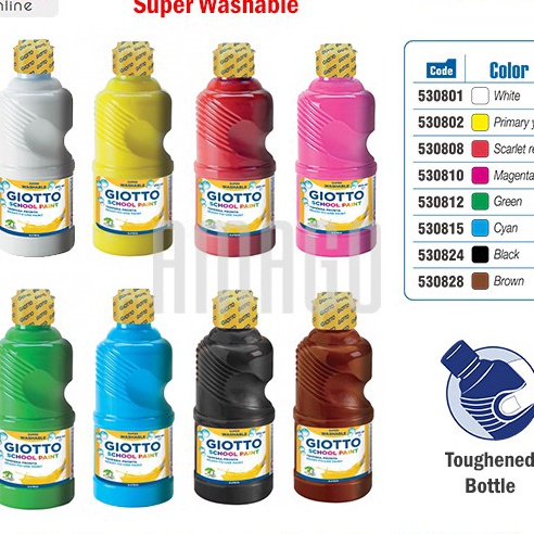 

[K-Y㊖➲L> GIOTTO SCHOOL PAINT - SATUAN - 250 ml - PILIH WARNA- top.produk.!!