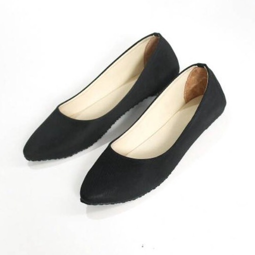 [SO❤.R♡] Flat Shoes Wanita Hitam Flat Shoes Wanita - Flatshoes Polos - SEPATU BALET WANITA POLOSbany