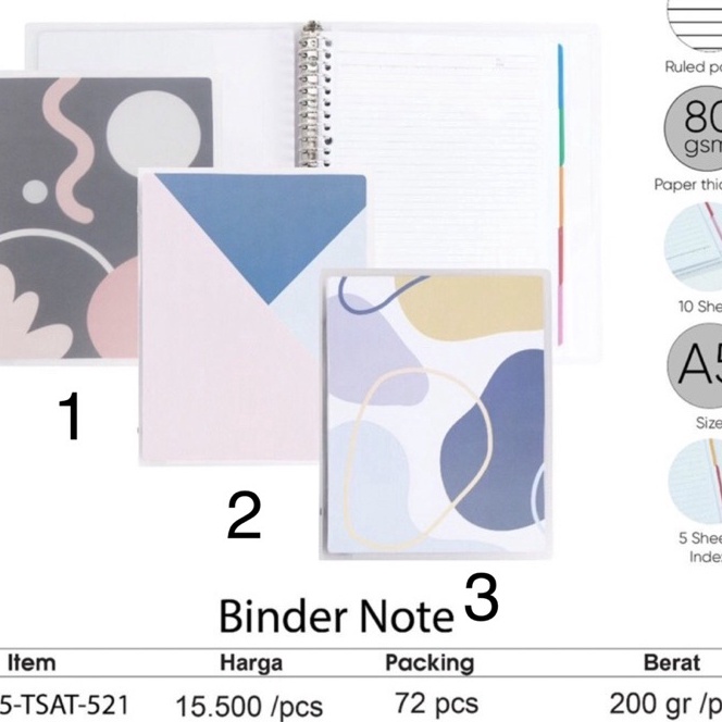 

[Z-Z✉♥6> Map Binder Note A5 B5 Warna Motif A5-TSAT-521 / B5-TSAT-145 Joyko/ siaap.dikirim.