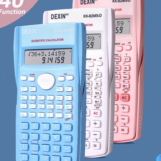 

[QI✓.3✮) Kalkulator Color Function Scientific Kalkulator 24 Fungsi Kalkulasi 3 Warna 1700 scientific calculator KK-82MS-Dtop.produks..