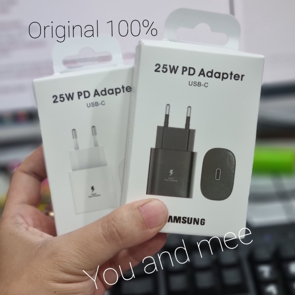 Dijual  Ebq Original 100% 25W Adaptor SUPER Fast Charging "Kepala Charger" Samsung USB C Type Galaxy