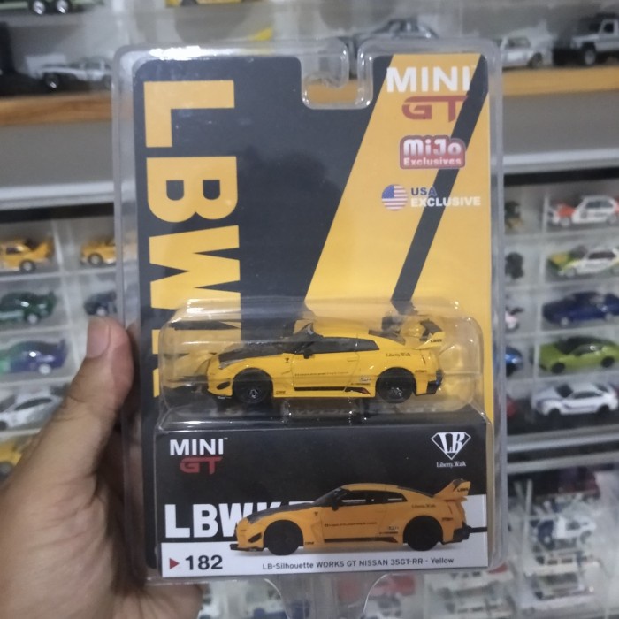 DISKON SPESIAL MINI GT LB SILHOUETTE R35 YELLOW 182 LBWK MIJO EXCLUSIVE BLISTER TERLARIS